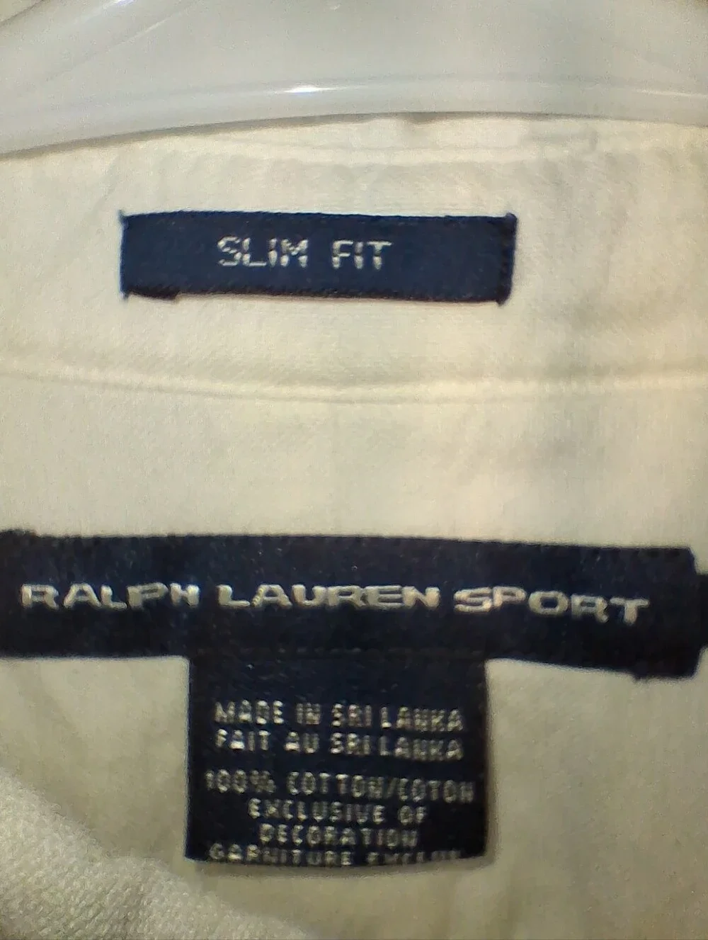 Ralph Lauren Men's White Button-Down Cotton Shirt with Polo Logo
